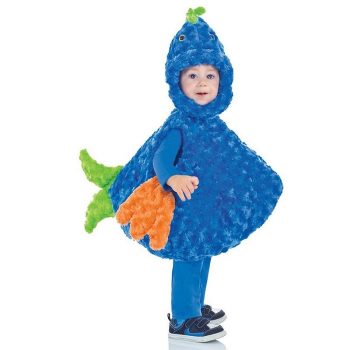 Big Mouth Blue Fish Costume For Toddlers