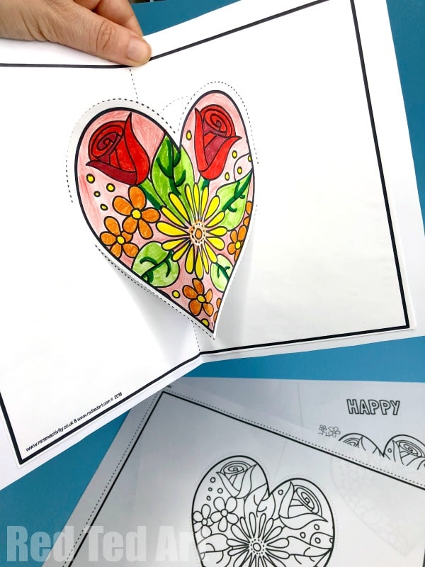 Pop Up Heart Card for Mother's Day DIY