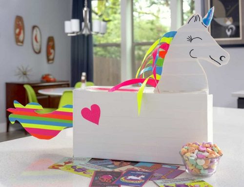 Duck Tape DIY Unicorn Valentine’s Box