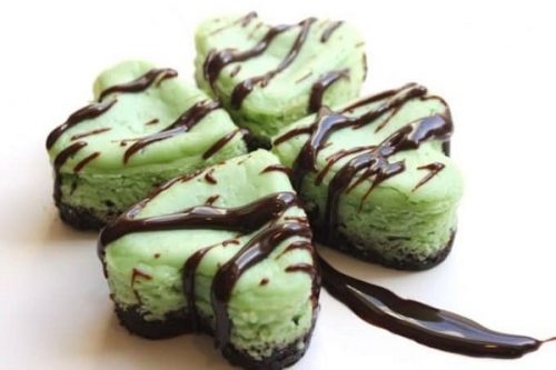 Mini Mint Cheesecakes - St. Patrick's Day Desserts
