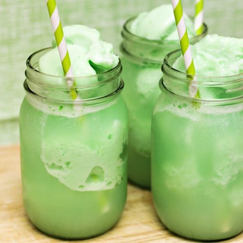 St Patrick’s Day Floats - Lime Sherbet Floats - St. Patrick's Day Dessert Recipes