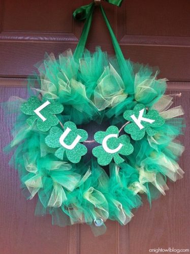 Tulle St. Patrick’s Day Wreath