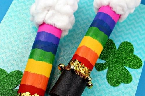 Whimsical Rainbow Shaker Wand - St. Patrick's Day Crafts for Kids
