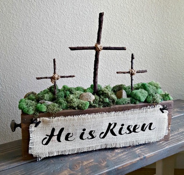 Easter Cross Centerpiece - DIY Easter Decor Centerpieces