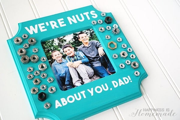 “We’re Nuts About You” Photo Frame - Homemade Father's Day Gift Idea