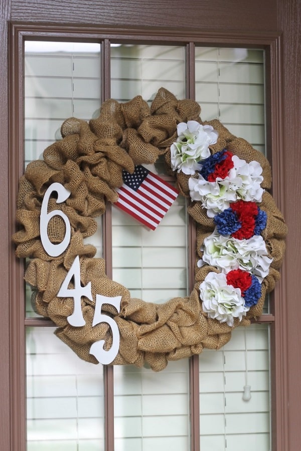 DIY 4th of July Burlap Wreath