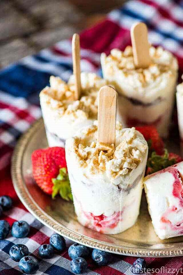 Patriotic Marshmallow Creamsicle Recipe - Patriotic 4th of July Dessert Recipe