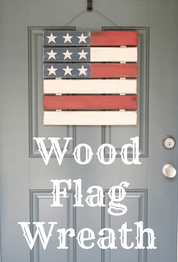 Wood Flag Wreath