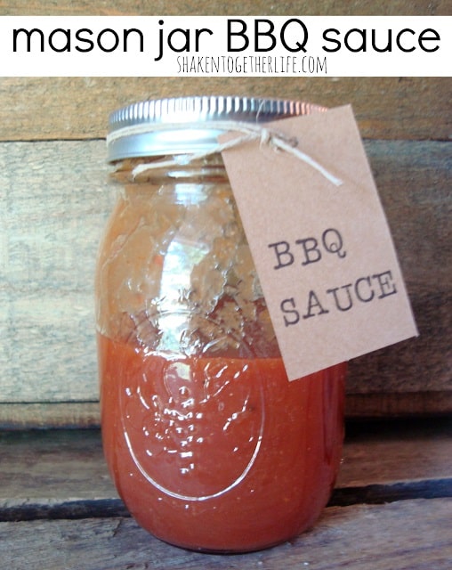 mason jar BBQ sauce - Fathers’ Day gift