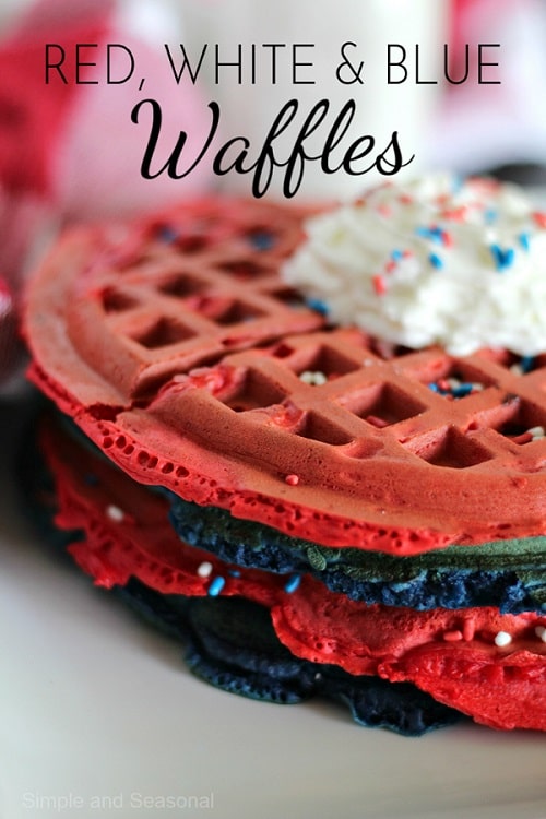 4th of July Waffles - Fourth of July Breakfast Recipes